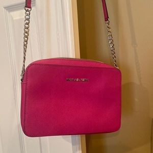 Michael Kors Crossbody bag, lightly used, excellent condition. Fuschia- SOLD